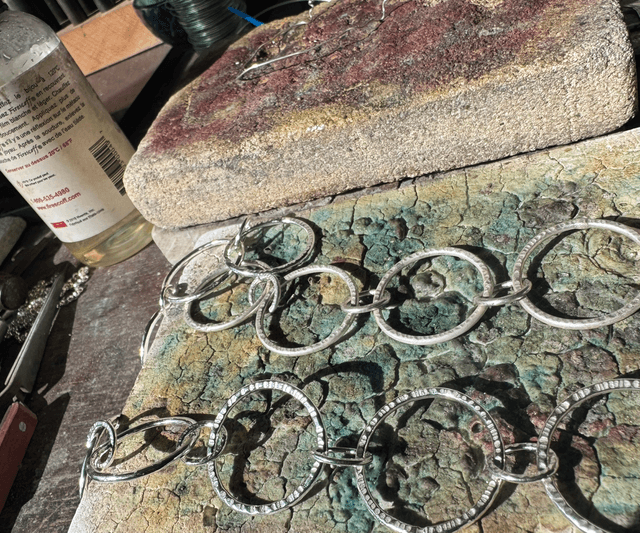 STERLING SILVER LINK NECKLACE 