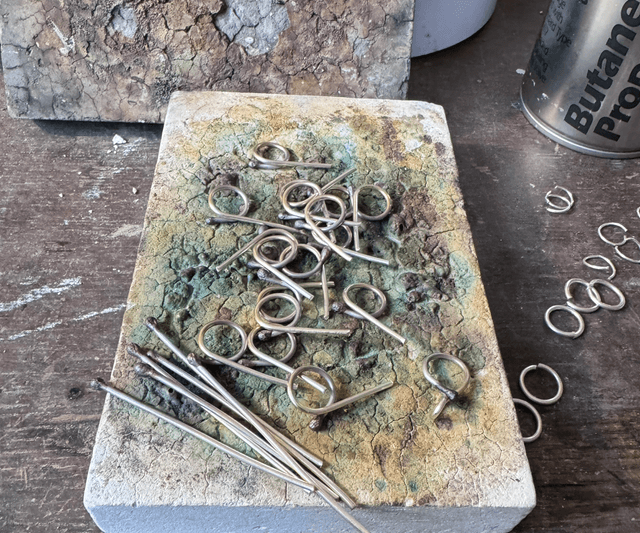 FISH TAIL STERLING LINK NECKLACE