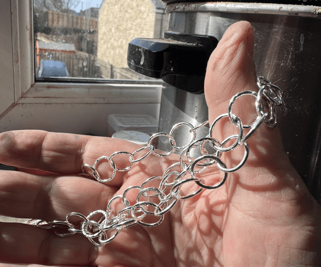 Sterling silver link chain