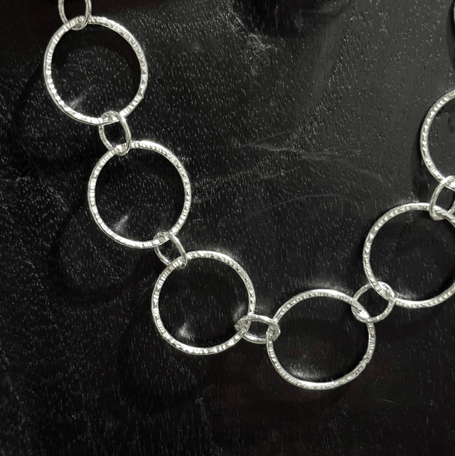 STERLING SILVER LINK NECKLACE 